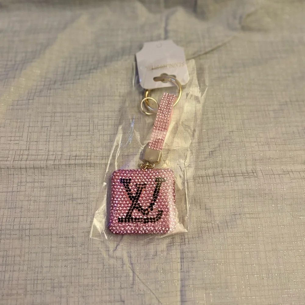 Fashion Pink Rhinestone Keychain